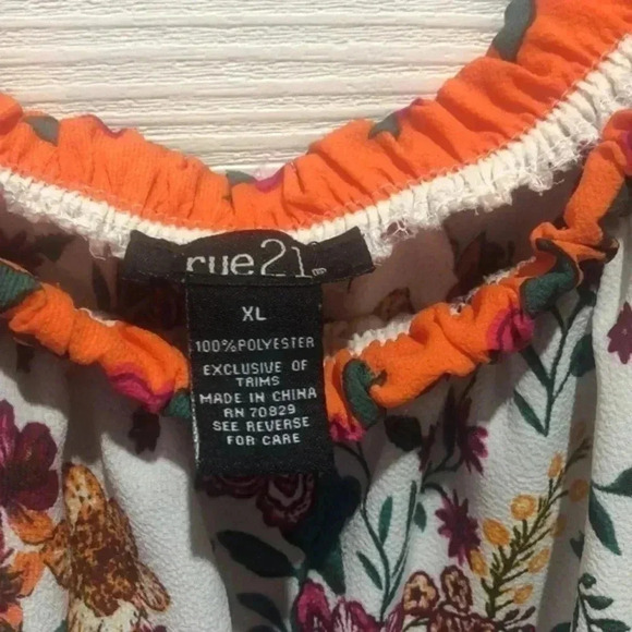 Rue 21 size xl boho style top bright colors - Picture 3 of 6